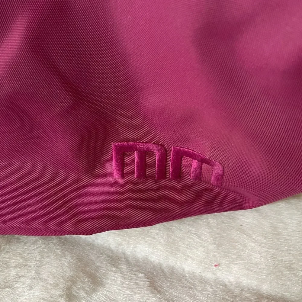 Maggie Matter extra large dark pink Nylon sling back shoulder bag ,bla…